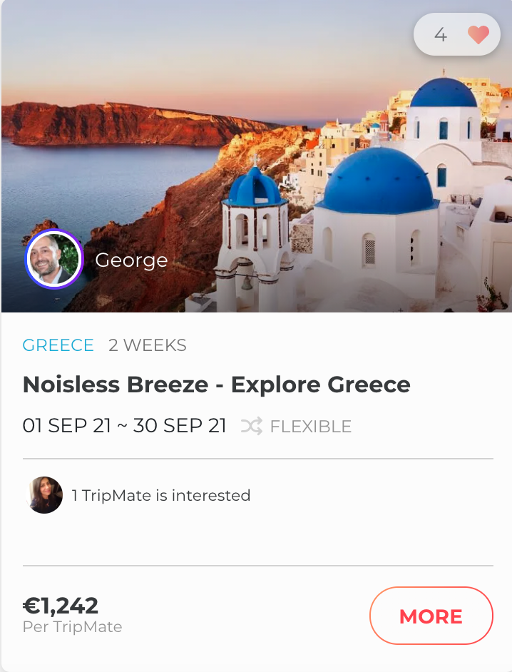 Begleitet TripLeader George nach Griechenland.