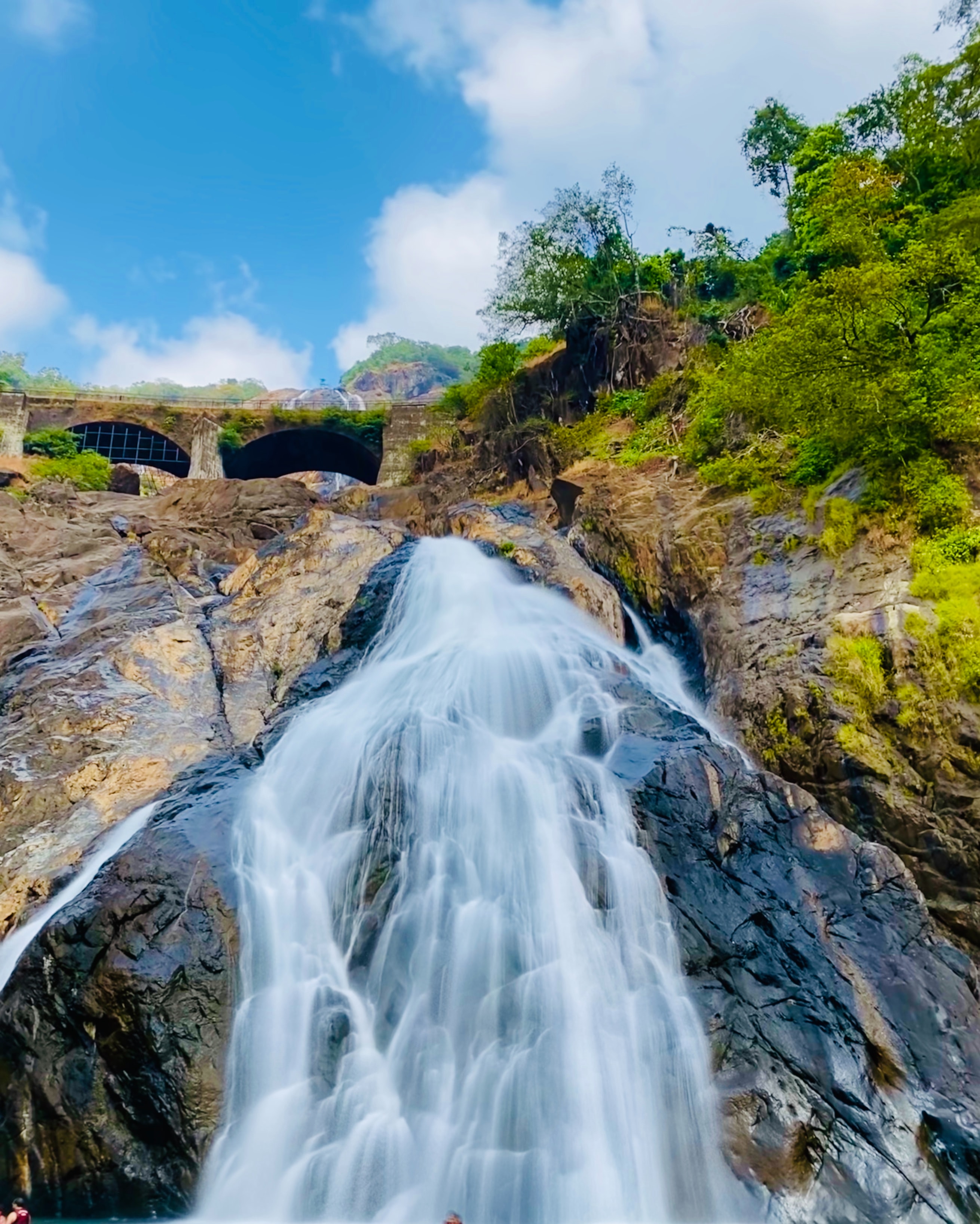 Dudhsagar Fälle, der 5. größten Wasserfall in Indien