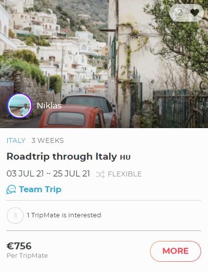 Niklas Trip nach Italien