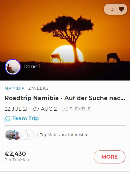 Book a trip to Namibia