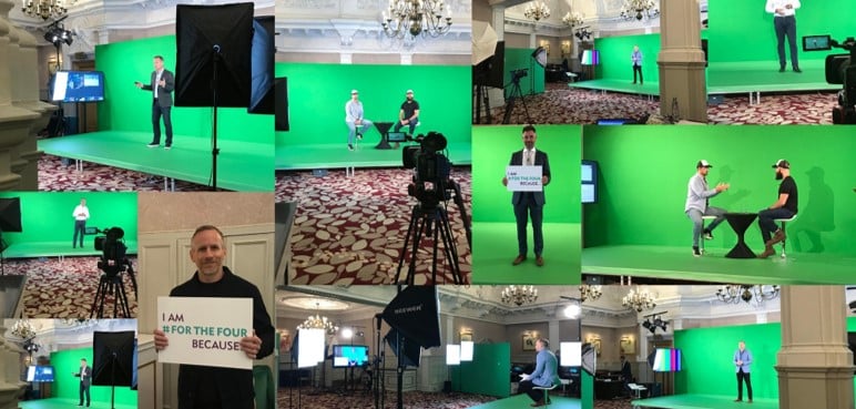 Green screen studio large hybrid events