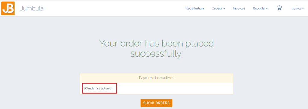 echeck-confirmation-page