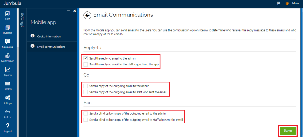 email-communication-configuration