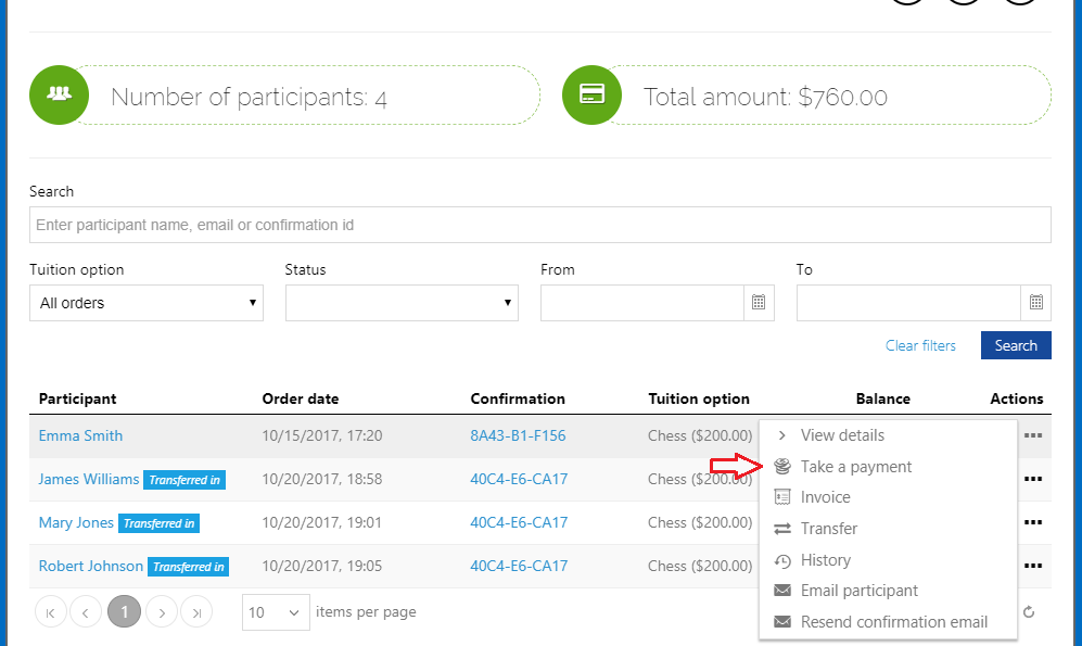 take-a-payment-from-action-list