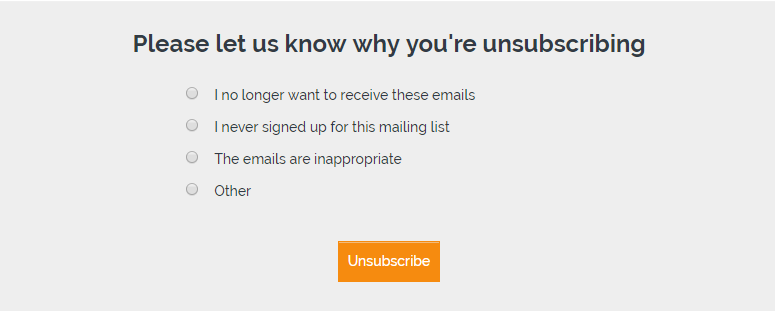unsubscribing