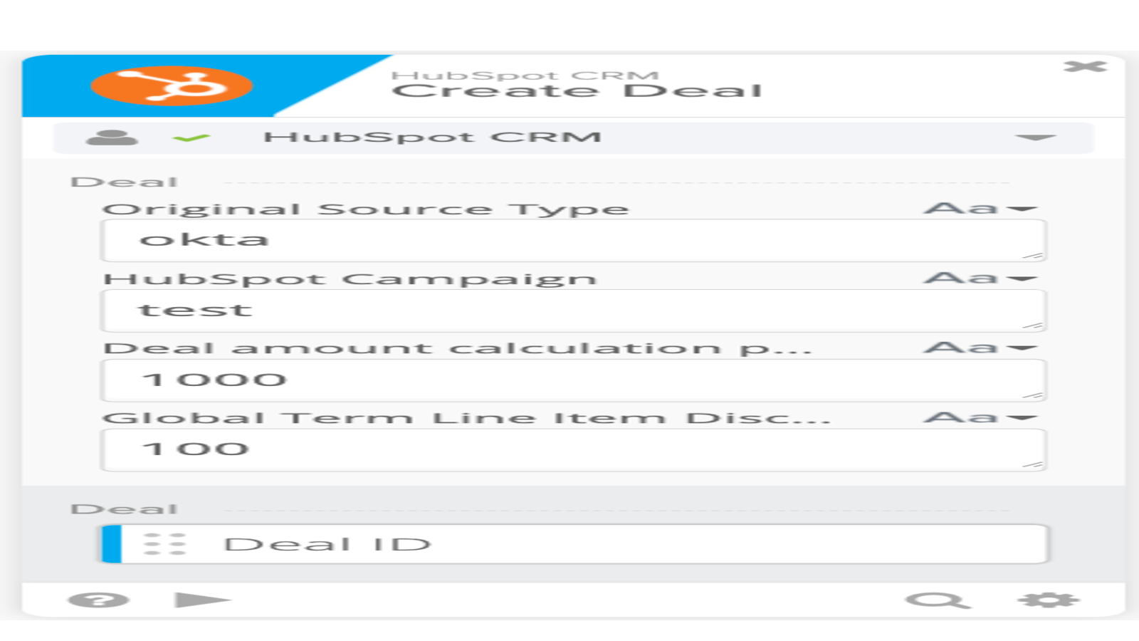 Create a deal for customer