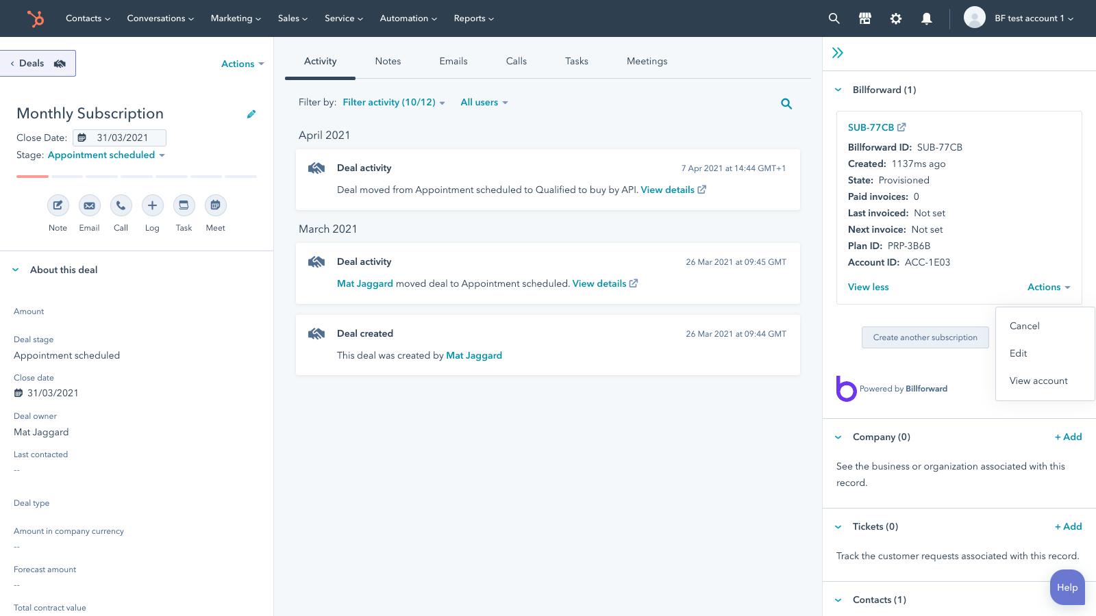 Subscription Management