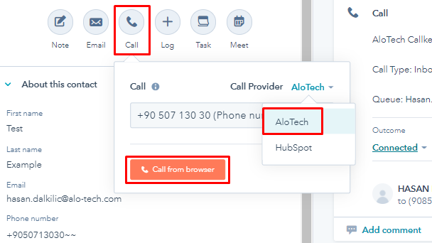 AloTech Calling Provider
